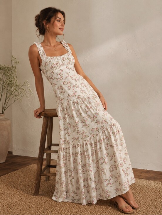 Altar'd State Dresses & Skirts - Altar'd State White Floral Maxi Dress
